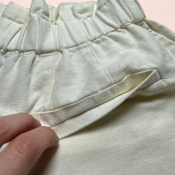 Sea New York Cream Leona Shorts Scalloped Hem High Waisted Women’s Size 4 - Picture 7 of 9